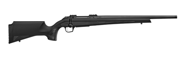 CZ-USA 07422 600+ Alpha 270 Win 5+1 20" Black Nitride Threaded Barrel, Black Nitride Aluminum Receiver w/Weaver Rail, Black Soft Touch Fixed Polymer Stock