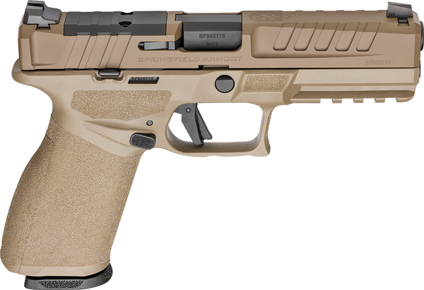 Springfield Armory EC9459FU Echelon  9mm Luger 20+1 4.50" Black Melonite Steel Barrel, Flat Dark Earth Cerakote Optic Ready/Serrated Steel Slide & Polymer Frame w/Picatinny Rail Textured Grip