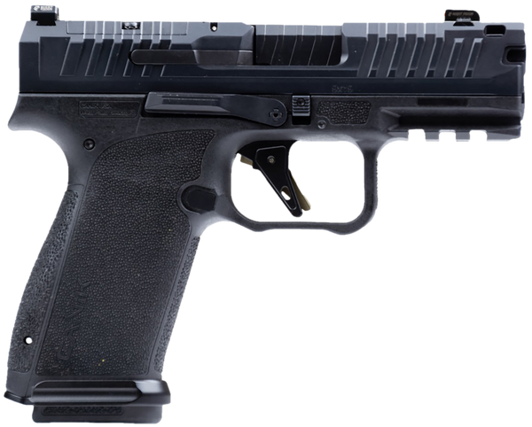 Canik HG8328N Mete MC9 Prime 9mm Luger 17+1 3.64" Black Nitride Compensated Barrel, Black Nitride Integrated Compensator/Optic Ready/Serrated Steel Slide, Black Polymer Frame w/Picatinny Rail