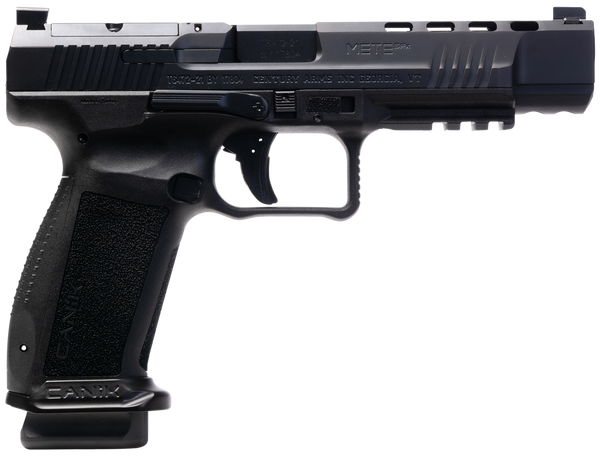 Canik HG6825N Mete SFx  9mm Luger 10+1 5.20" Black Nitride Match Grade Barrel, Black Optic Ready/Serrated Steel Slide, Black Polymer Frame w/Picatinny Rail, Aggressive Texture Grip