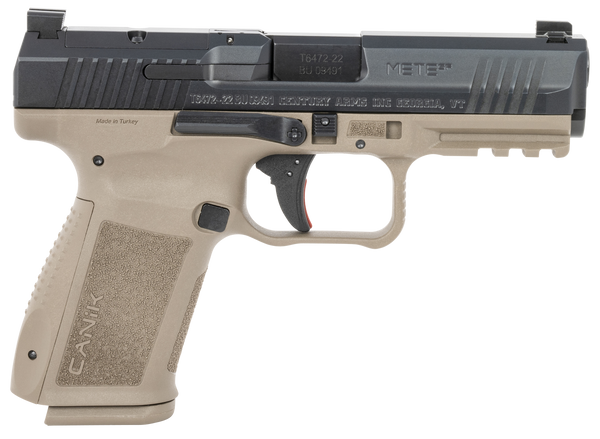 Canik HG7159N Mete SF Compact 9mm Luger 15+1, 4.19" Black Steel Barrel, Black Nitride Optic Ready/Serrated Slide, Flat Dark Earth Polymer Frame w/Beavertail & Picatinny Rail, Ambidextrous