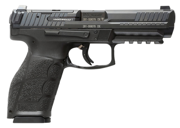HK 81001067 VP9A1 *CA Compliant Full Size 9mm Luger 10+1 4.53" Optic Ready/Serrated Slide, Black Polymer Frame w/Picatinny Rail, Interchangeable Backstrap Grip, Ambidextrous