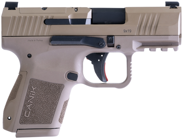 Canik HG7620DN Mete MC9 9mm Luger 12+1/15+1 3.18" Black Steel Barrel, Flat Dark Earth Cerakote Optic Ready/Serrated Slide, FDE Polymer Frame w/Picatinny Rail, Textured Flat Dark Earth Polymer Grips