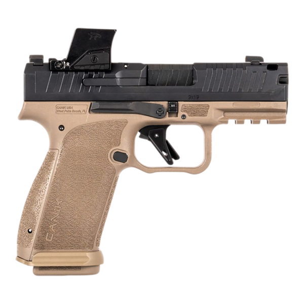 Canik HG8328BDVN Mete MC9 Prime w/Optic Sub-Compact Frame 9mm Luger 17+1 3.64" Black Black Steel Serrated Slide, Flat Dark Earth Polymer Frame w/Picatinny Rail, Textured Grip, MeCanik M04 Red Dot