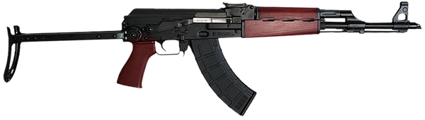 Zastava Arms Usa ZR7762UFSR ZPAPM70  7.62x39mm 30+1 16.30" Black Threaded Barrel, Black 1.5mm Bulged Trunnion Receiver, Serbian Red Wood Handguard, Black Wood Underfolding Stock, Serbian Red Wood Grip