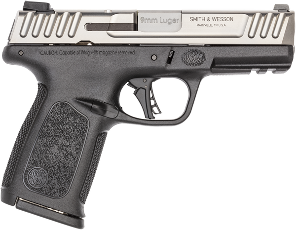 Smith & Wesson 13935 SD9 2.0  Compact Frame 9mm Luger 10+1, 4" Stainless Steel Barrel, Satin Stainless Steel Serrated Slide, Black Polymer Frame w/Picatinny Rail, Black Textured Polymer Grip
