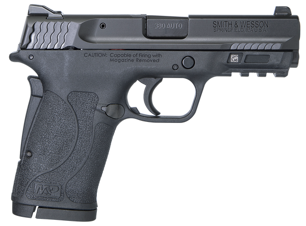 Smith & Wesson 180023 M&P Shield EZ 380 ACP 8+1 3.67" Barrel, Black Polymer Frame With Picatinny Acc. Rail, Black Armornite Stainless Steel Slide, Loaded Chamber Indicator, No Manual Safety