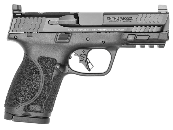 Smith & Wesson 13563 M&P M2.0  Compact 9mm Luger 15+1, 4" Black Armornite Steel Barrel & Optic Cut/Serrated Slide, Matte Black Polymer Frame w/Picatinny Rail