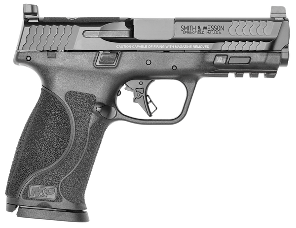 Smith & Wesson 13564 M&P M2.0  Full Size 9mm Luger 17+1, 4.25" Black Armornite Stainless Steel Barrel & Optic Ready/Serrated Slide, Matte Black Polymer Frame w/Picatinny Rail