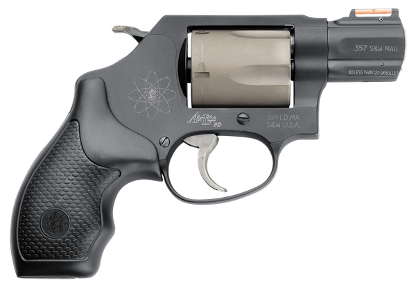 Smith & Wesson 163064 Model 360 Personal Defense 357 Mag or 38 S&W Spl +P 1.88"  Black Stainless Steel Barrel, 5rd Titanium Cylinder, Black Scandium Alloy J-Frame, HiViz Fiber Optic Orange Front Sight