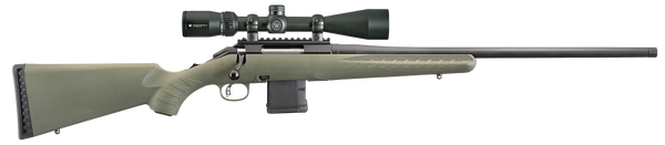 Ruger 26951 American Predator Full Size 223 Rem 10+1 22" Matte Black Threaded Barrel, Matte Black Picatinny Rail Steel Receiver, Moss Green Fixed Synthetic Stock, Vortex Crossfire II 4-12x44mm