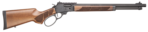 Smith & Wesson 13811 1854  45 Long 9+1 19.25" Black Armornite Threaded Barrel, Black Armornite Picatinny Rail Stainless Steel Receiver, Fixed Walnut w/Textured Grip Panels Stock, Large Loop