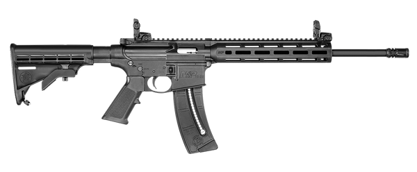 Smith & Wesson 10208 M&P15-22 Sport 22 LR Caliber with 25+1 Capacity, 16.50" Barrel, Matte Black Metal Finish & 6 Position CAR Black Synthetic Stock Right Hand