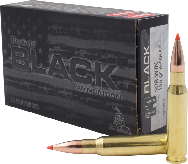 Hornady 80927 Black  308Win 155gr Hornady A Max 20 Per Box/10 Case