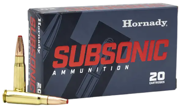 Hornady 80787 Subsonic Rifle 7.62x39mm 255gr Sub X 20 Per Box/10 Case