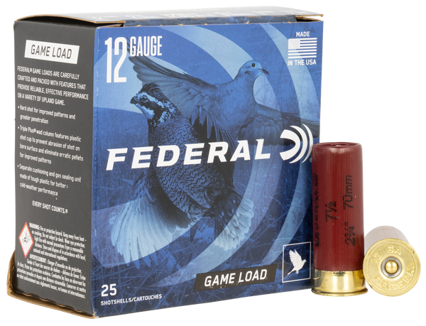 Federal H12175 Game-Shok Upland 12Gauge 2.75" 1oz 7.5Shot 25 Per Box/10 Case