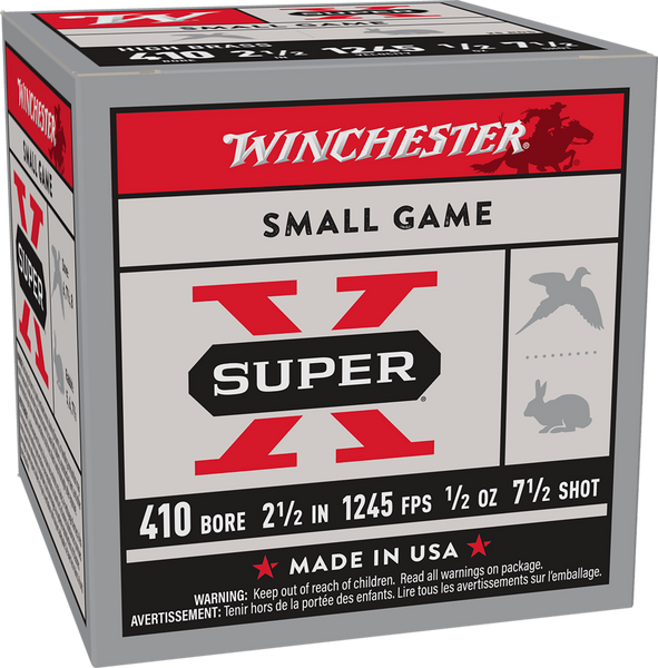 Winchester Ammo X417 Super X Heavy Game Load High Brass 410Gauge 2.50" 1/2oz 7.5Shot 25 Per Box/10 Case