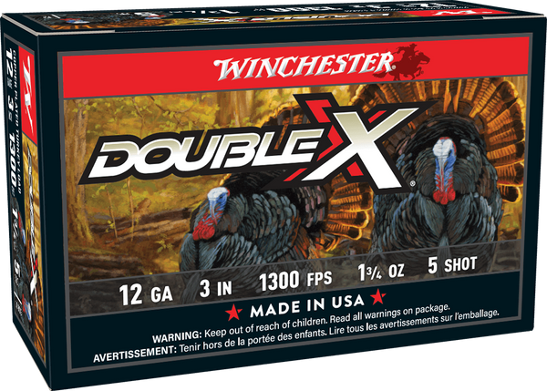 Winchester Ammo STH1235 Double X High Velocity Turkey 12Gauge 3" 1 3/4oz 5Shot 10 Per Box/10 Case