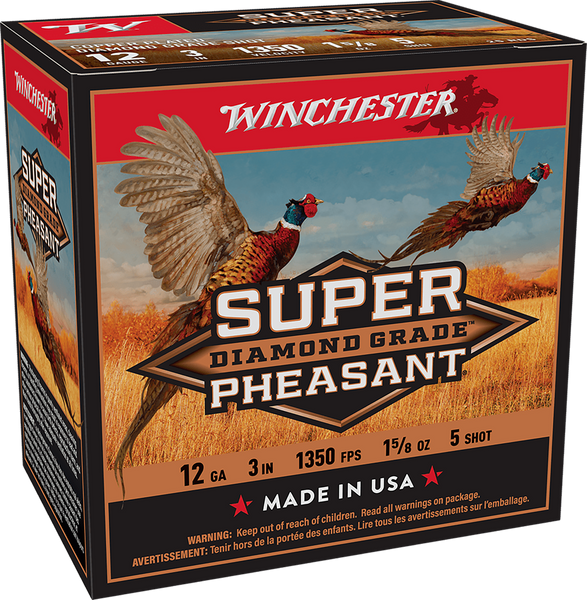Winchester Ammo SPDG1235 Super Pheasant Diamond Grade 12Gauge 3" 1 5/8oz 5Shot 25 Per Box/10 Case