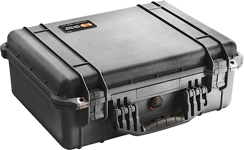 Pelican 1520000110 Protector Case Black Polypropylene Holds Handgun