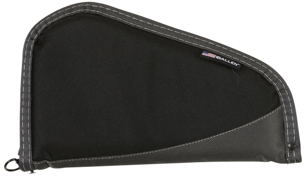 Allen 44411 Deluxe  Handgun Case Black w/Gray Trim, Foam Padding, Non-Absorbent Lining & Lockable Zipper 11" L