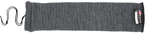 Allen 1314 Knit Handgun Sock  Heather Gray, Silicone Treatment, Drawstring Closure for Most Handguns up to 14" Long