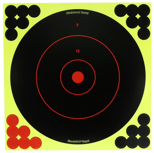Birchwood Casey TDSNC1212PK Target Dispenser  Adhesive Paper 12" Bullseye, Includes Pasters 12 PK