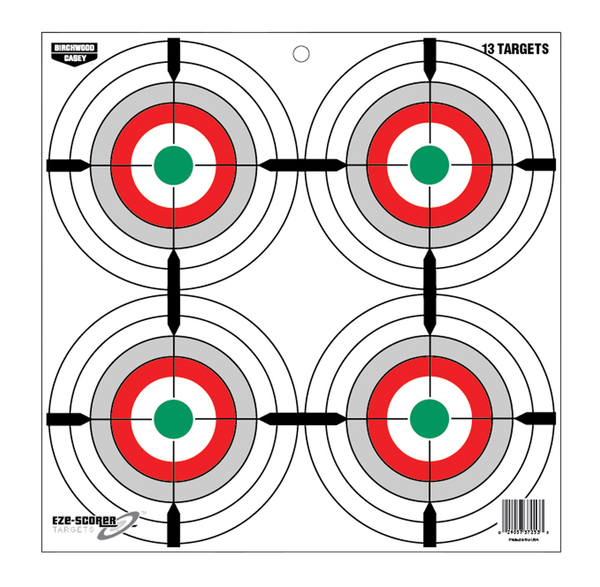 Birchwood Casey 37253 EZE-Scorer  12" Bullseye Paper Hanging Multi-Color 13 Per Pkg