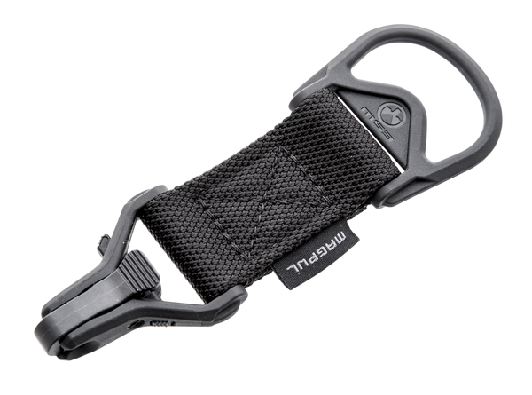 Magpul MAG516-BLK MS1/MS3 Sling Adapter made of Steel with Black Melonite Finish, Polymer Hardware, Nylon 1.25" Webbing & Two to One-Point Design for AR-15, M4 & M16