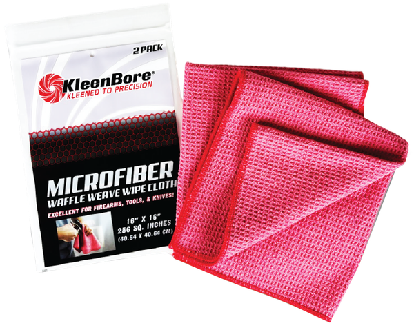 KleenBore MCR Microfiber Waffle Weave 16" x 16" 2 Pack