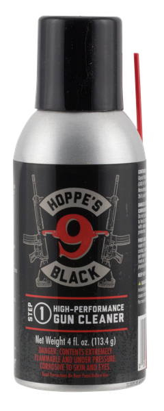 Hoppe's HBC4A Black Gun Cleaner Removes Oil Grease Dirt 4 oz. Aerosol Can with Extension Tube