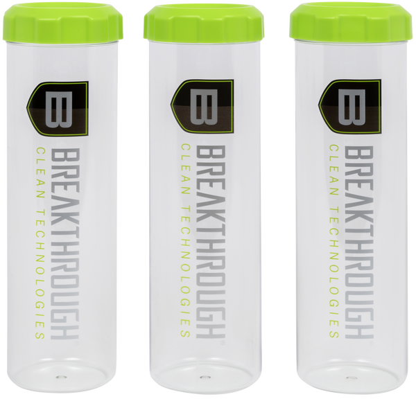 Breakthrough Clean BTSCT3PK  Suppressor Tubes Clear/Green 3 Pack