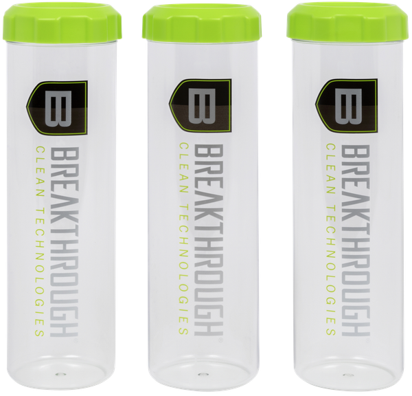 Breakthrough Clean BTSCT3PK  Suppressor Tubes Clear/Green 3 Pack