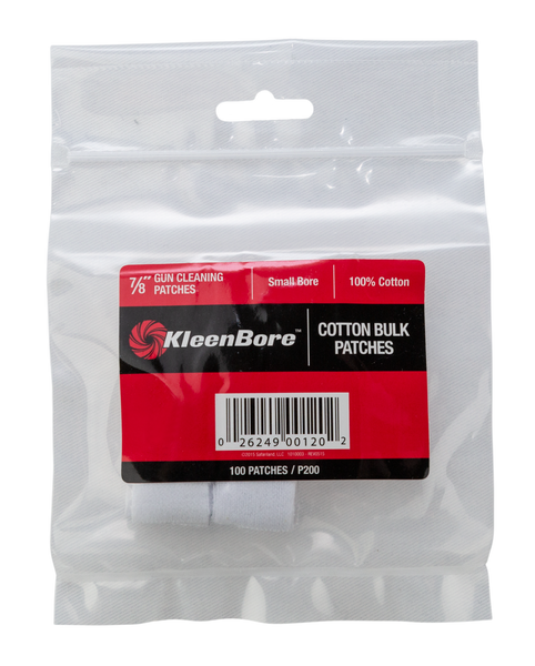 KleenBore P200 Super Shooter  .17/ .177/ .200/ .204 Cal Small Bore Rifle 100% Cotton Flannel 100 Per Pack