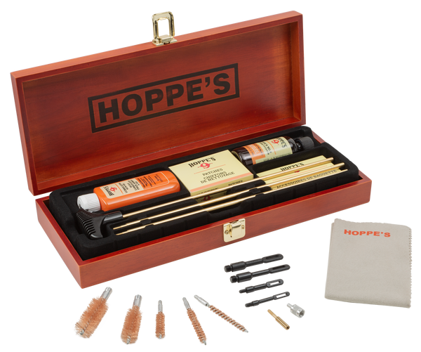 Hoppe's BUOX Deluxe Cleaning Kit Rifle/Shotgun/Pistol Wood Box