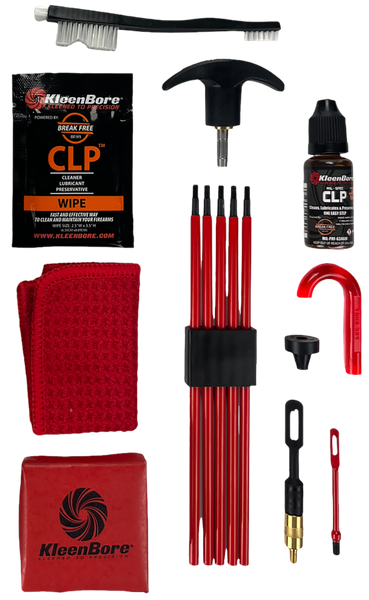 KleenBore SAF300 SAF-T-CLAD Universal Classic Cleaning Kit 22 Cal - 12 Gauge Handguns / Rifles / Shotguns
