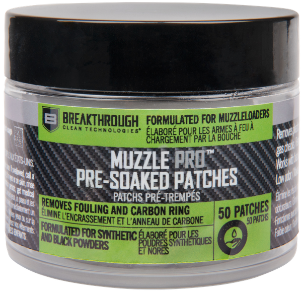 Breakthrough Clean BTMZSCP Muzzle Pro Pre-Soaked Patches 50