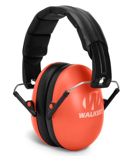 Walker's GWPYWFM2COR Folding Muff  23 dB Over the Head Coral/Black Polymer Fits Youth/Women