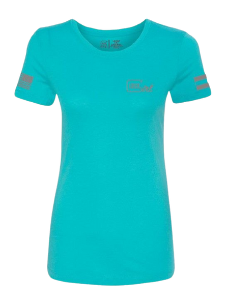 GLK AP96447 GLOCK GIRL FLAG TEE 2XL TEAL