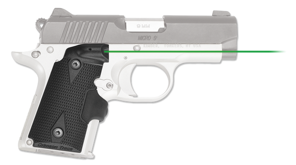 Crimson Trace 0156201 Lasergrips  Fits Kimber Micro 9, Green Laser Black Polymer