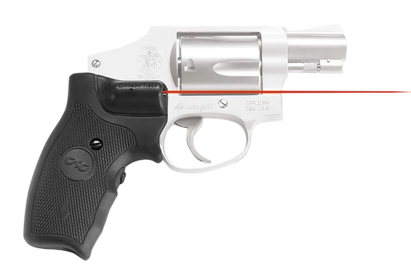 Crimson Trace 011150 Lasergrips  Fits S&W J-Frame Round Butt, Red Laser 633nM Wavelength 5mW Output, Black Polymer Extended