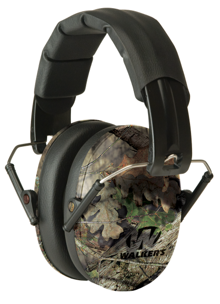 Walker's GWPFPM1CMO Pro Low Profile Passive Muff 22 dB Over the Head Mossy Oak/Black Polymer