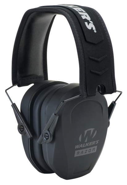 Walker's GWPRSMPAS Razor Slim Passive Muff 27 dB Over the Head Black Polymer