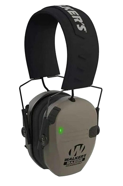 Walker's GWPRSEMRCFDE Razor Rechargeable Electronic Muff 21 dB Over the Head Flat Dark Earth/Black Polymer