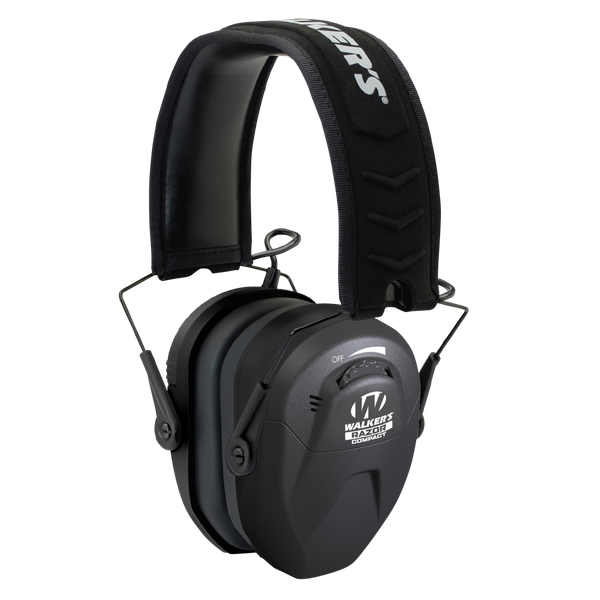 Walker's GWPCRSEM Razor Compact Electronic Muff 23 dB Over the Head Black Polymer Fits Youth/Women