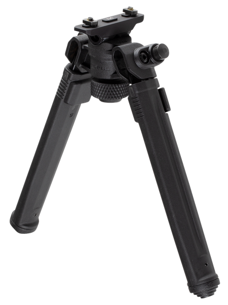 Magpul MAG933-BLK Bipod  made of Aluminum with Black Finish, M-LOK Attachment, Rubber Feet, 6.30-10.30" Vertical Adjustment for AR-Platform