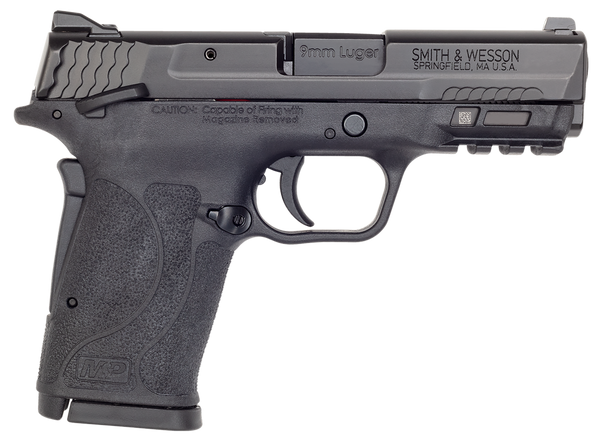 Smith & Wesson 12436 M&P Shield EZ M2.0 Compact Slim 9mm Luger 8+1 3.67" Black Armornite Barrel & Serrated Slide, Matte Black Polymer Frame w/Picatinny Rail Black Polymer Grips Right Hand