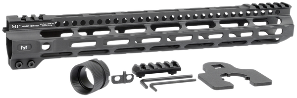Midwest Industries MICRLW14 Combat Lightweight AR-15 Black Hardcoat Anodized Aluminum/Polymer 14" Picatinny/M-LOK