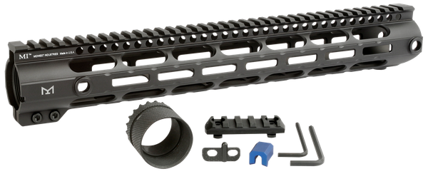 Midwest Industries MICRL30815  Combat Handguard AR-308/LR-308 Black Hardcoat Anodized 15" 6061-T6 Aluminum