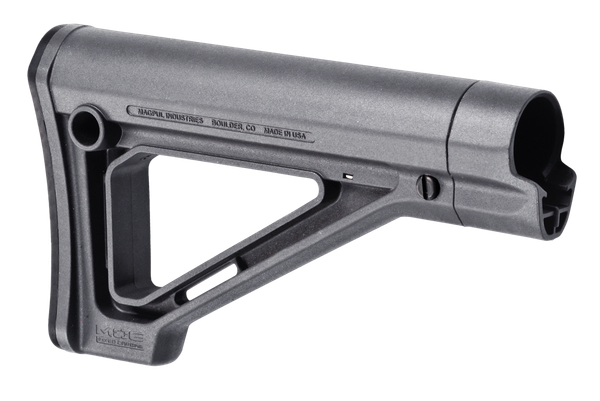 Magpul MAG480-GRY MOE Carbine Stock Fixed Stealth Gray Synthetic for  AR-15, M16, M4 with Mil-Spec Tube (Tube Not Included)